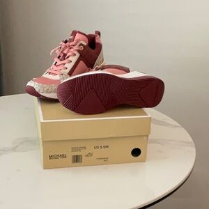 Women's Pink and Burgundy Sneakers